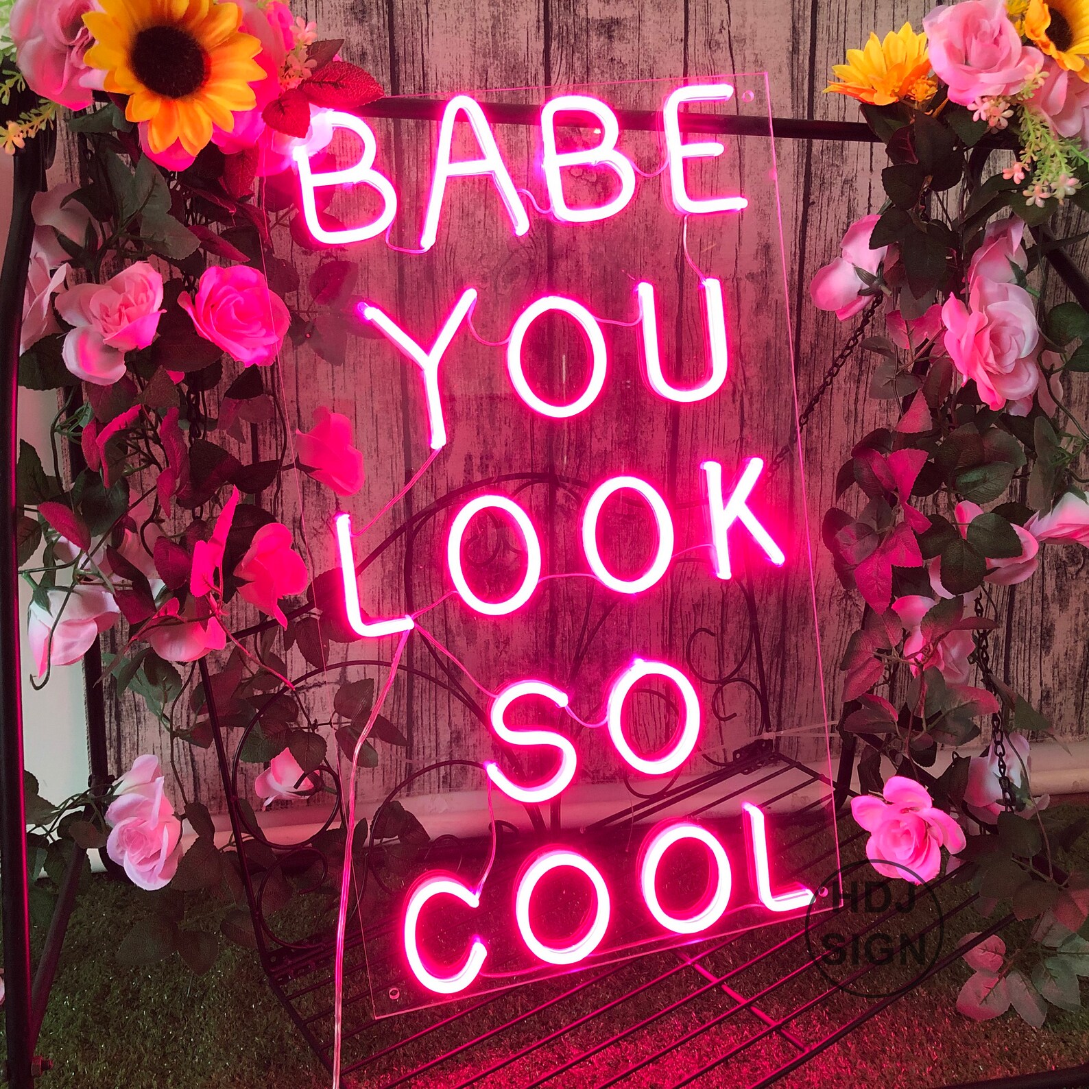 Custom Neon Sign Babe You Look So Cool Neon Sign