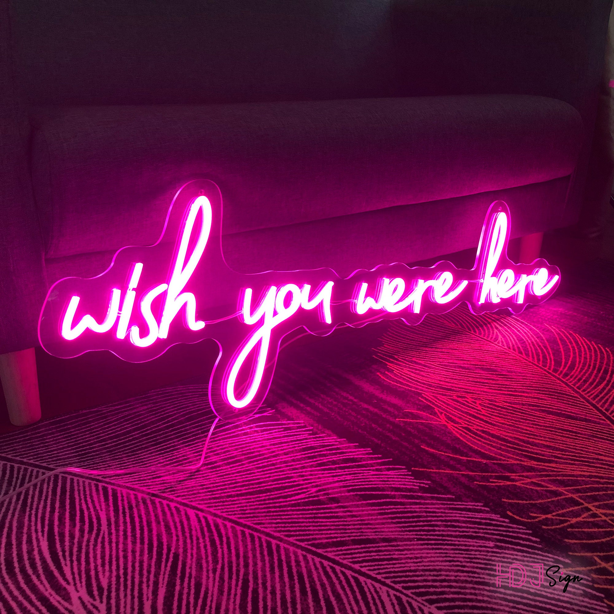 Wish you were here Neon Sign Bedroom Custom LED 35 inches Neon | Etsy