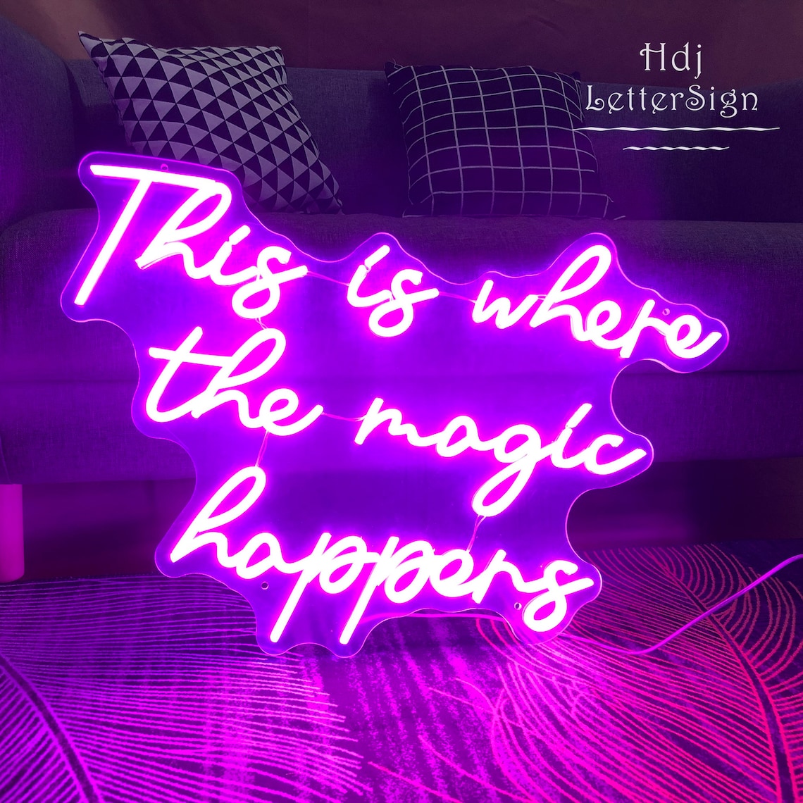 Custom Neon Sign This is Where The Magic Happens LED Neon Sign Etsy