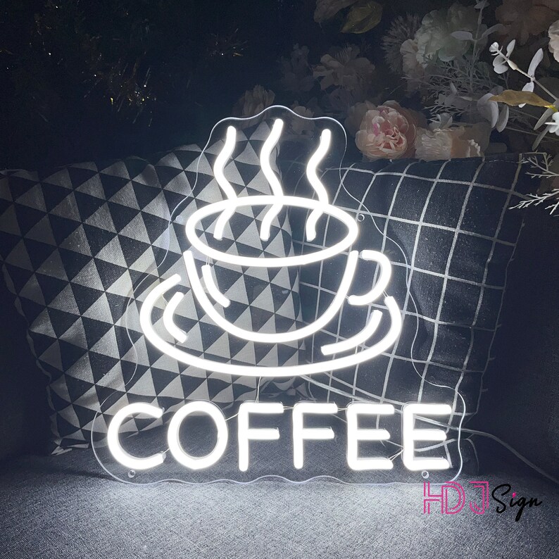 Kitchen decor, Coffee Sign, Custom Neon, Shop Sign Cafe Neon Sign, Bar Home Room Wall Decor, Club Cafe Shop Store shops Restaurant Cup Signage