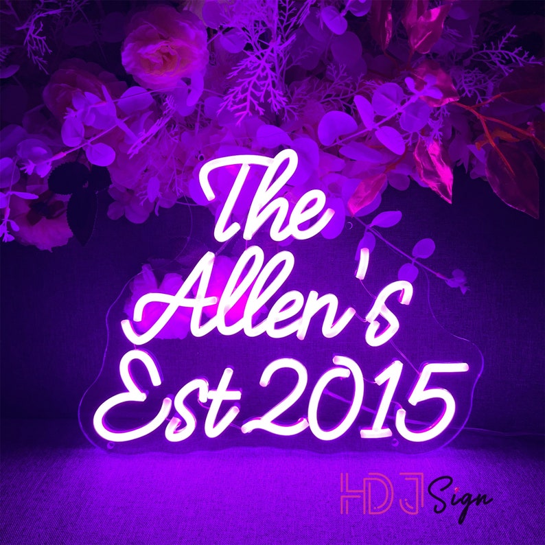 Custom Neon Signfamily Name Signneon Sign Customneon Sign Etsy