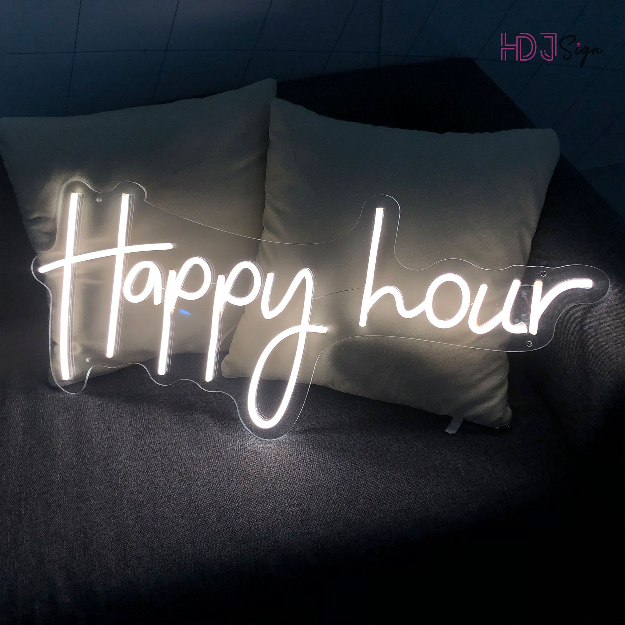 Happy Hour Neon Sign Custom Party Decoration LED Light Sign Etsy UK