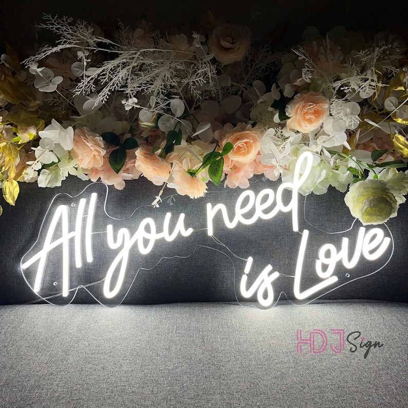 All You Need is Love Neon Sign Wedding Party Engagement Neon Etsy