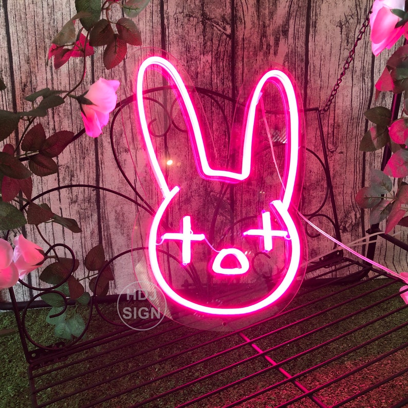 Bad Bunny Neon Signs Wall Art Gifts for Him Decorations Bar - Etsy