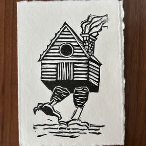 5x7 Baba Yaga Hut Print