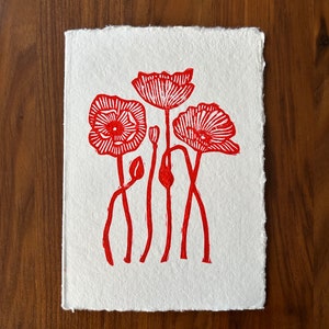 13x20 Karte Mohnblume