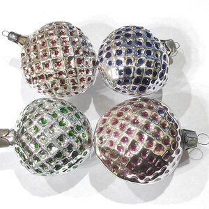 Vintage Christmas ornaments glass set of 4 pcs toys decoration