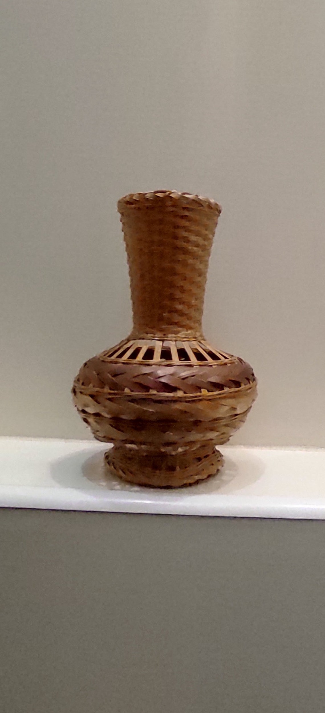 Vintage wicker vase natural vine home decor Etsy