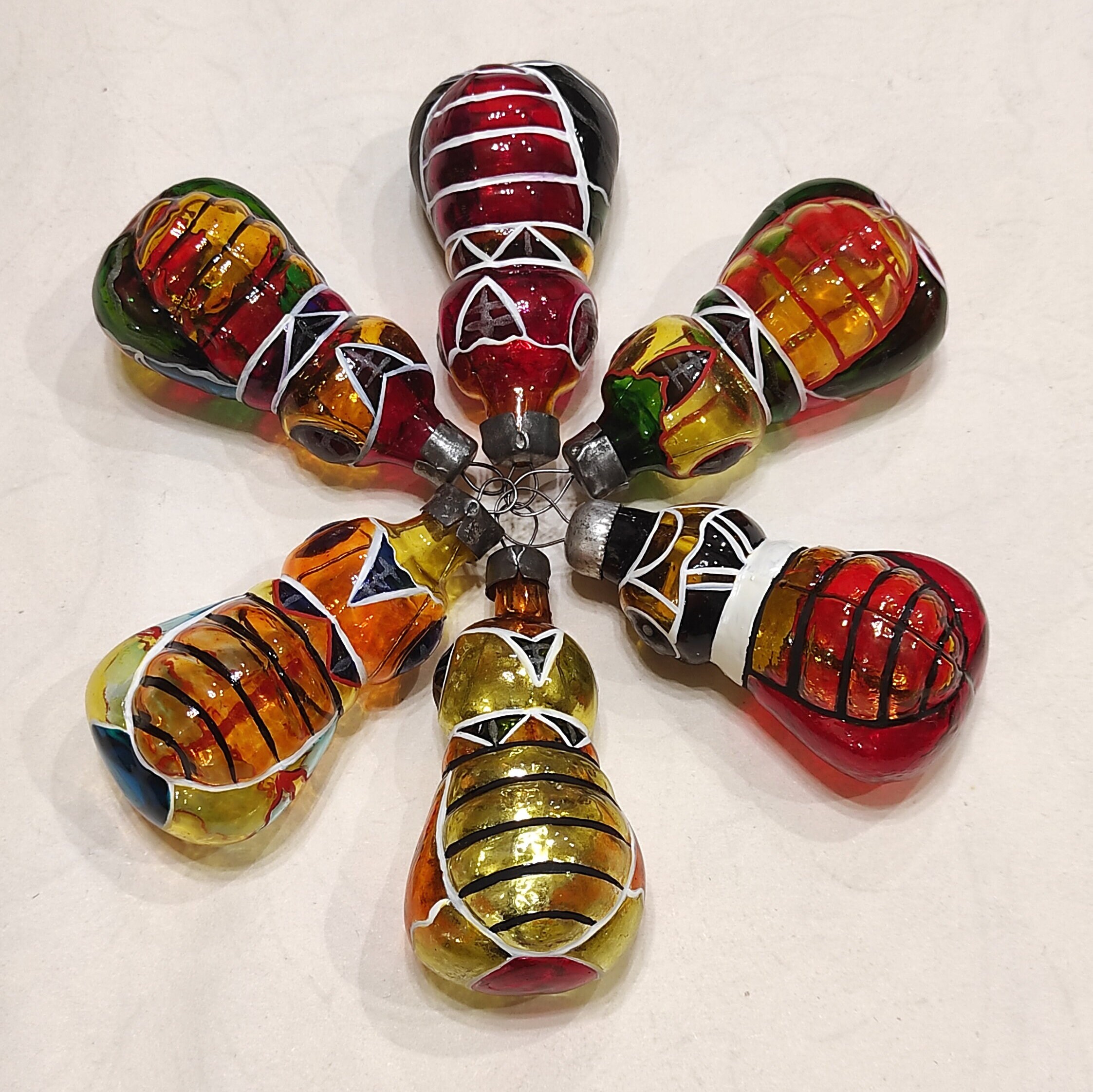 Set of 6 Vintage Rare Toy BEE BUG Mercury Glass Christmas - Etsy