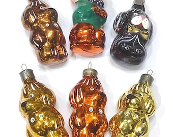 Vintage glass Christmas ornaments toy TO CHOOSE FROM Dog Puppy decoration