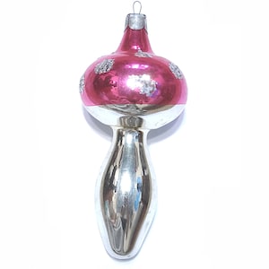Xmas ornament vintage glass original mushroom amanita fly agaric decoration