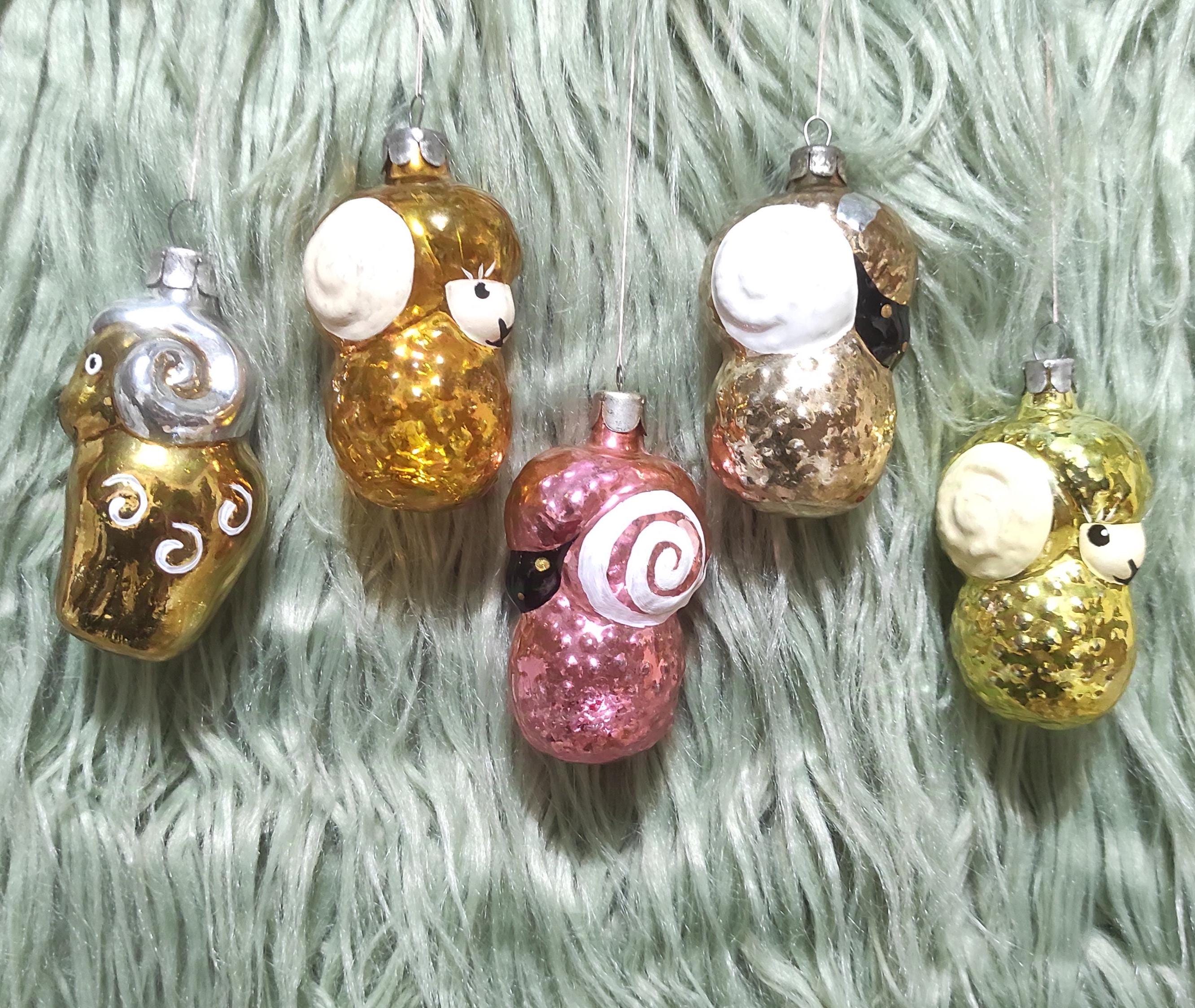 Vintage Glass Christmas Ornaments TO CHOOSE FROM Toys Sheep Lamb Decoration