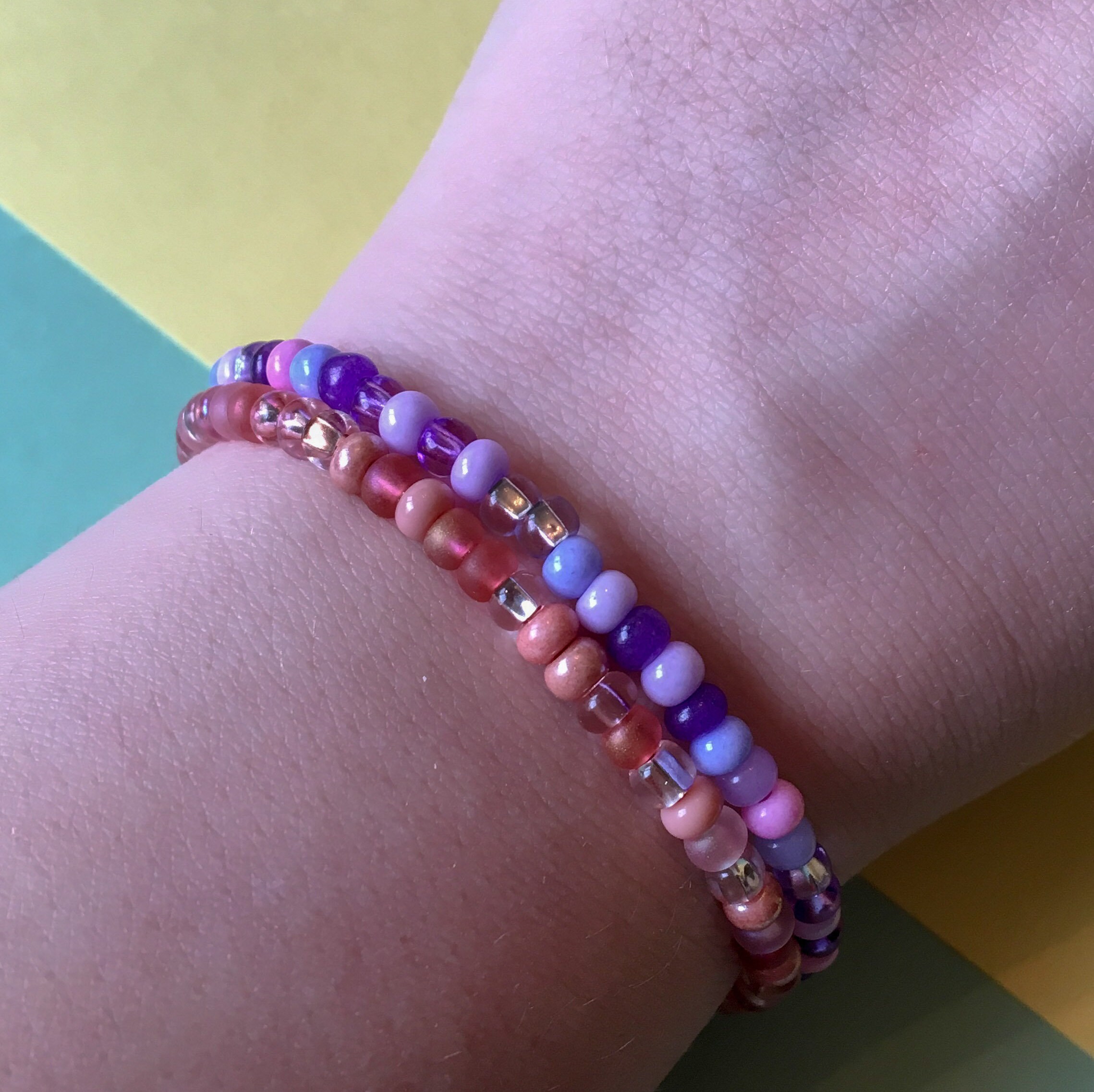 Stackable Pink Glass Seed Bead Bracelet Gifts for Teens Etsy