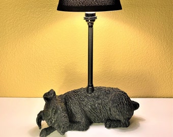 Doogie Shnauzer - Sleeping Schnauzer Lamp (Black)