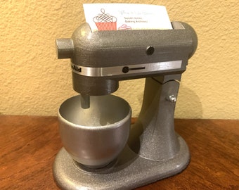 Silver Mixer Business Card / Pencil Holder