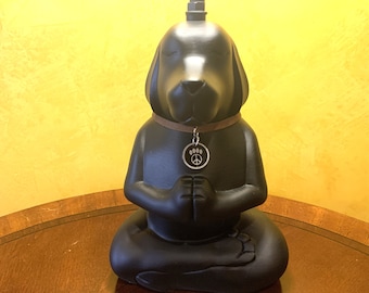 Godfrey - Meditating Dog Lamp (Black)