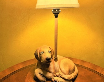 Remmy - Labrador Retriever Lamp (Painted)