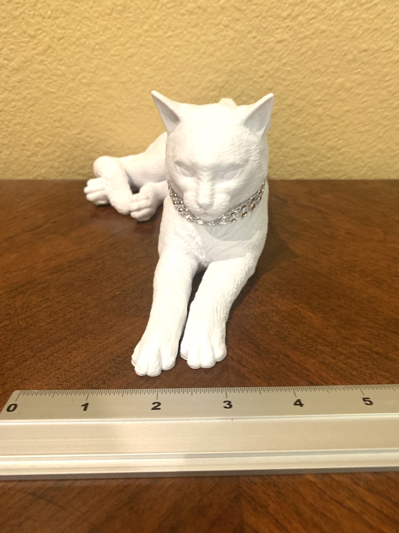 Nala White Cat Business Card / Pencil Holder image 6