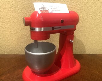 Red Mixer Business Card / Pencil Holder