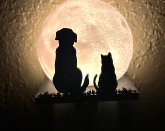 Cat and Dog Friends Night Light - LED