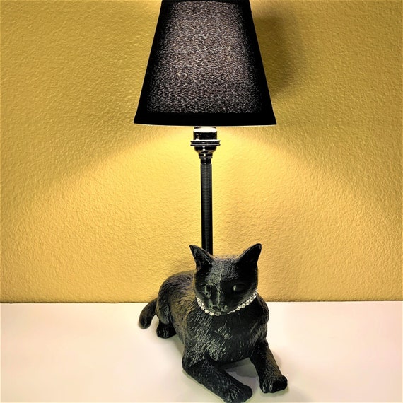 LAMPE CHAT OR/NOIR