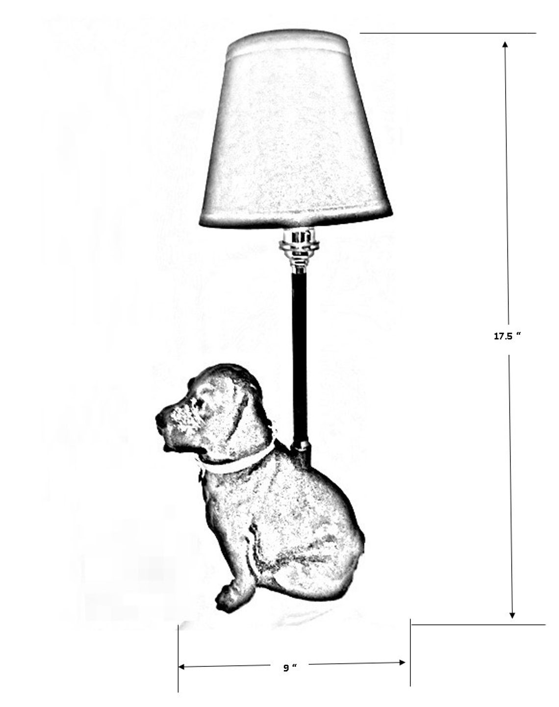Clarence Labrador Retriever Lamp black Etsy