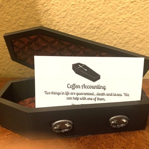 Coffin (Plain Top) Business Card Holder / Trinket Box