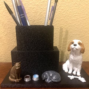 Cats Rule Dogs Drool Dog & Cat Business Card / Pencil Holder image 2