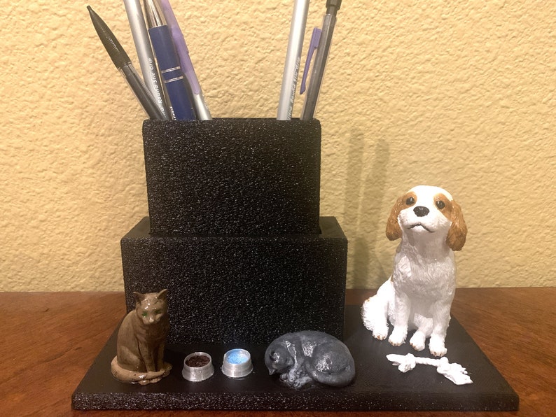 Cats Rule Dogs Drool Dog & Cat Business Card / Pencil Holder image 2