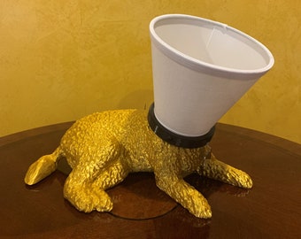 Molly - Gold Poodle Dog Lamp