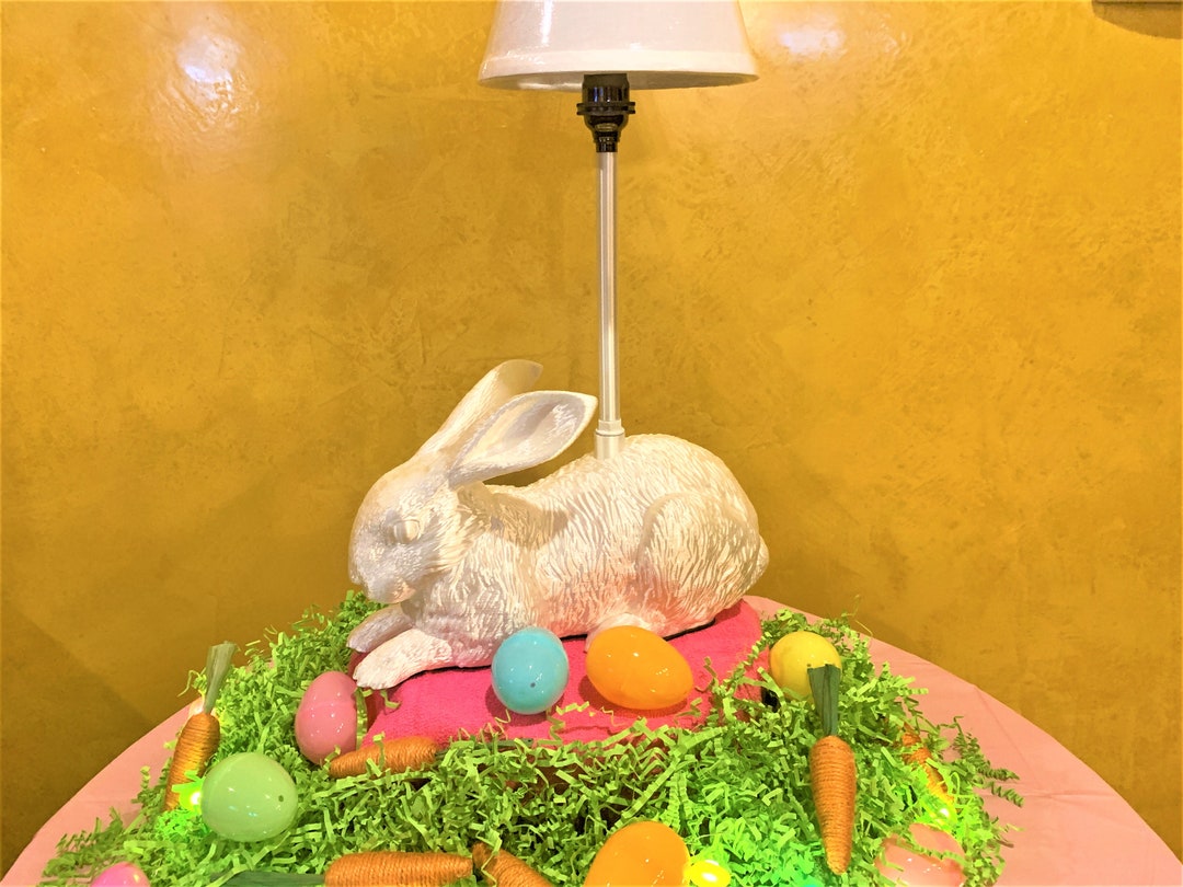 Piper- Rabbit Lamp (silk White) - Etsy