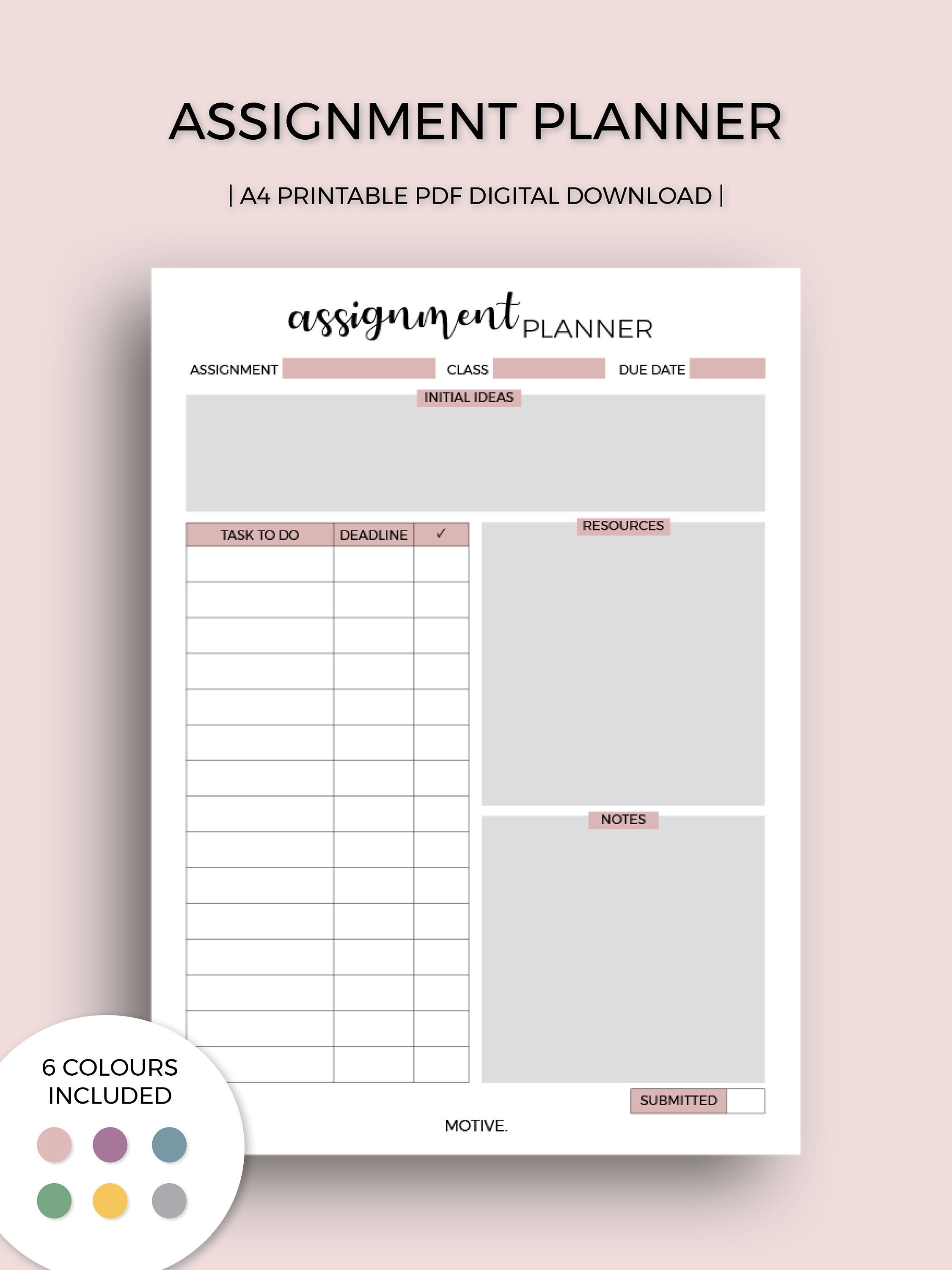 digital assignment planner