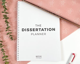 DISSERTATION Planner Student Thesis Project Final Year Undergraduate A4 Booklet | Masters PhD Planner Supervisor Meetings Tracker