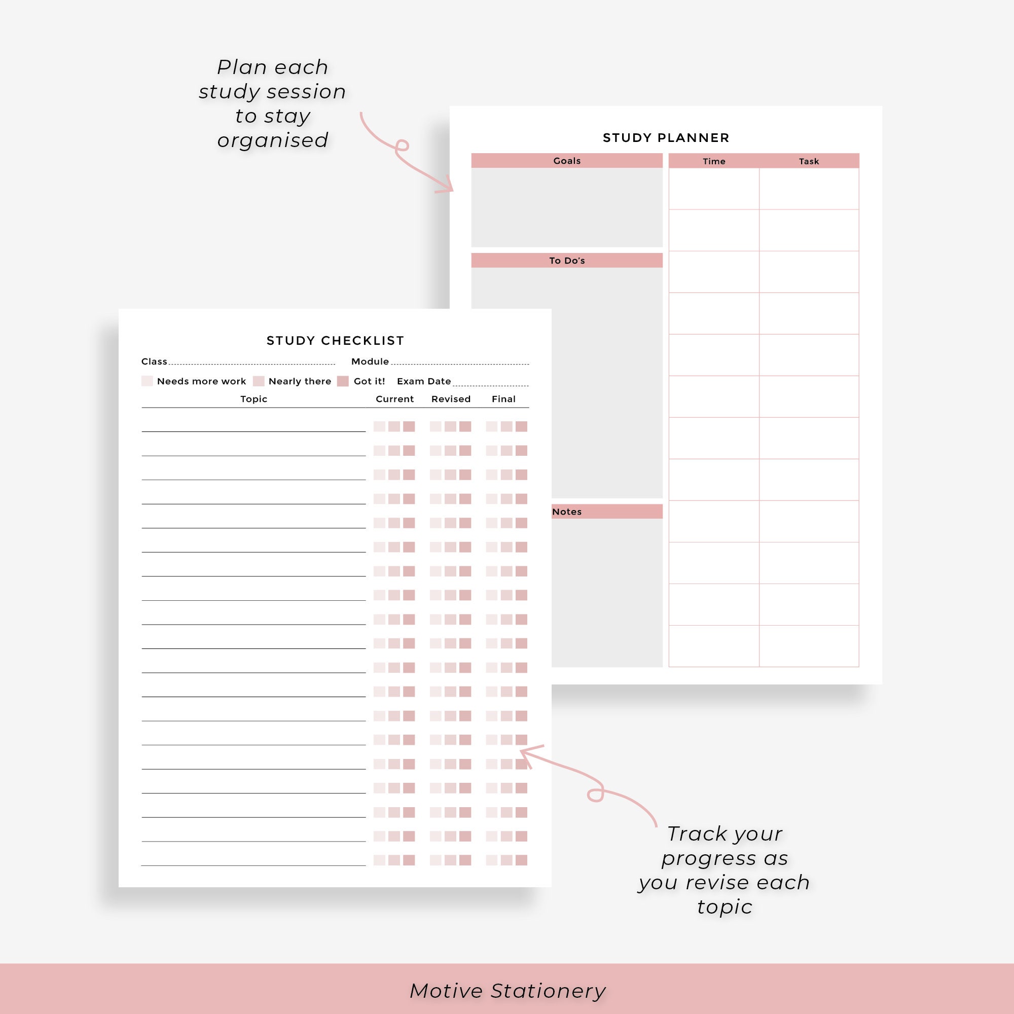 Study Student Planner - A4 PDF Printable Instant Digital Download ...