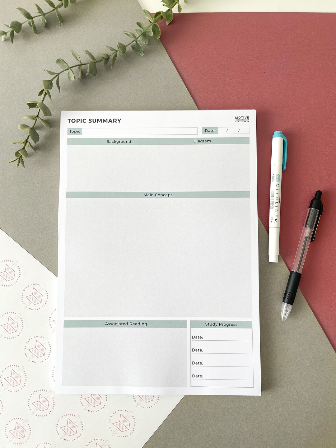 NOTE-TAKING Student A4 Notepad Note Template Notes Blue - Etsy