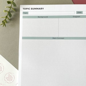 NOTE-TAKING Student A4 Notepad Note Template Notes Blue - Etsy