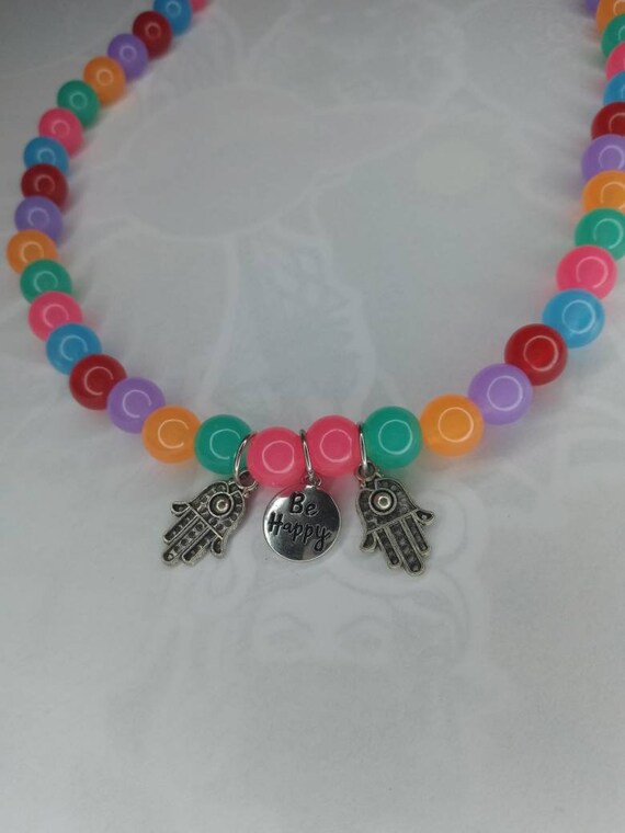 Multicolored Bright Hamsa Bracelet Multicolored Bright Hamsa Bracelet