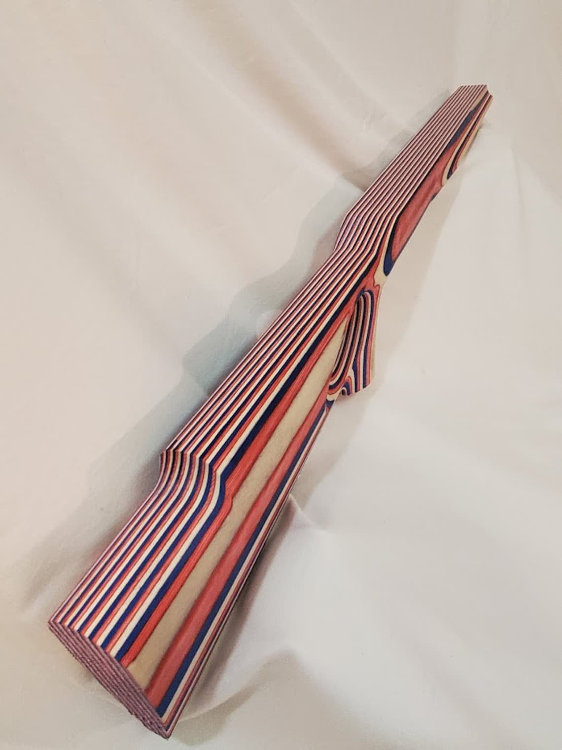 Thumbhole Laminate Rifle Stock Blank Red White and Blue Etsy