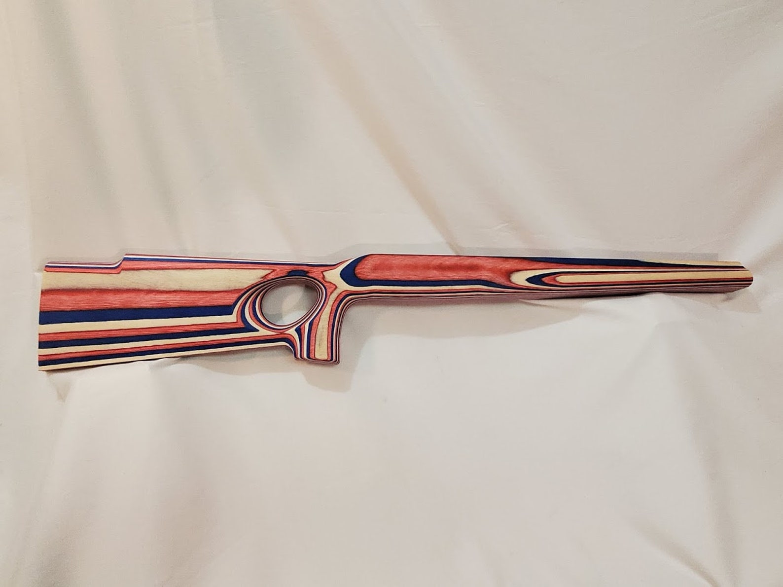 Thumbhole Laminate Rifle Stock Blank Red White and Blue Etsy