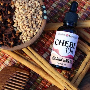 Organic CHEBE OIL / Hair growth oil / Non-grainy formula fortified with Black seed oil and Rosehip seed oil