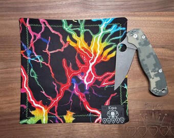 Microfiber EDC Hank Themed Colorful Lightning by King Hanks