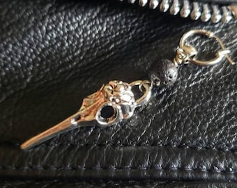 Muninn- Raven Skull. Crow Skull. Mono earring. Earring. Male. Female. Unisex