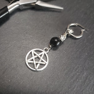The Pentacle- Mono earring. Men&#39;s. Women&#39;s. Unisex. Gothic. Boho. Witchy