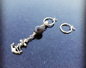 The Holdfast- Anchor earring. Pirate style. Mono Earring. Male. Female. Unisex.