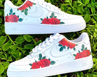 air force 1 red roses