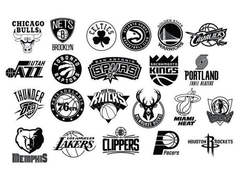 NBA Teams Stencil Etsy