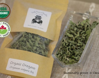 2022 Harvest: Organic Dried Greek Oregano, Origanum vulgare, Sustainable Farm Grown Herbs