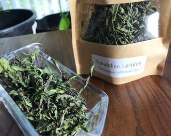 2022 Harvest: Organic Dandelion Leaves, Taraxacum officinale, Sustainable Certified Organic Farm Grown Herb Medicine
