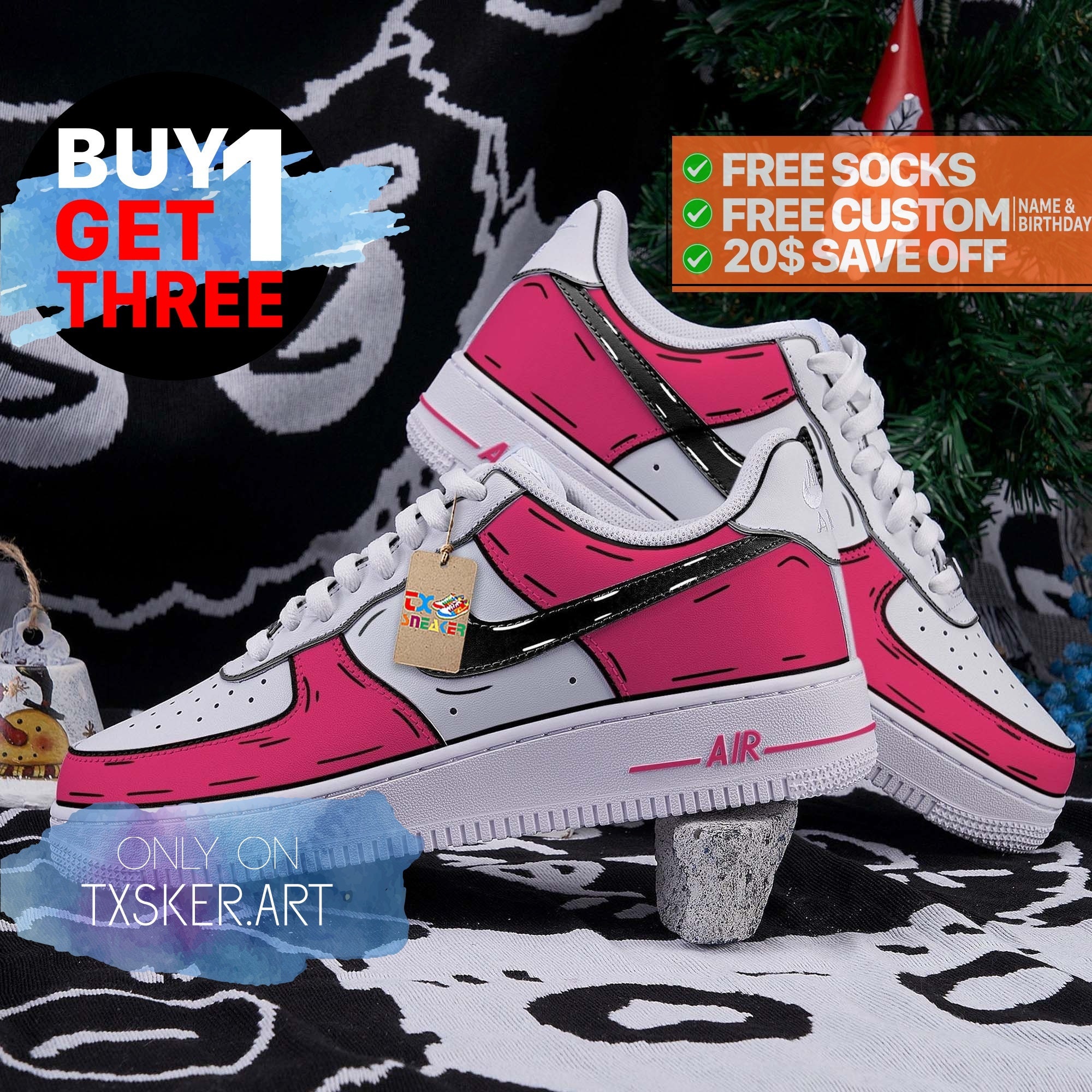 Women Custom Sneakers Pink Custom Air Force 1 s Air Force 1 Customize Gift Ideas for Men Women Etsy
