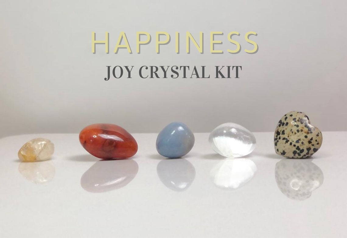 Happiness Crystal Kit Joy Crystal Kit Uplifting Gemstones Etsy